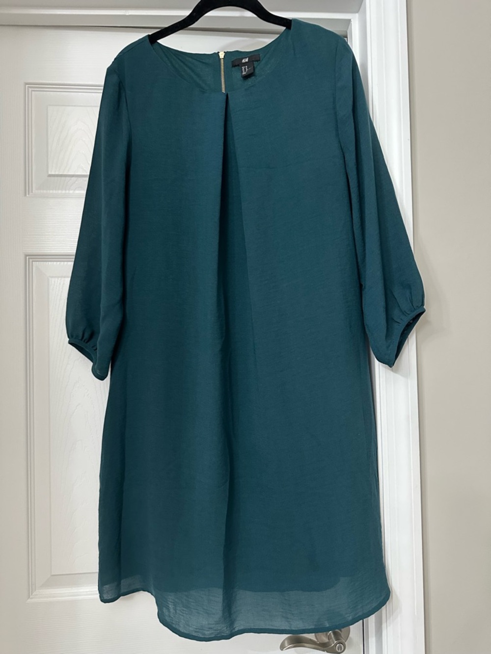 H&M Teal Green Shift Tunic Dress